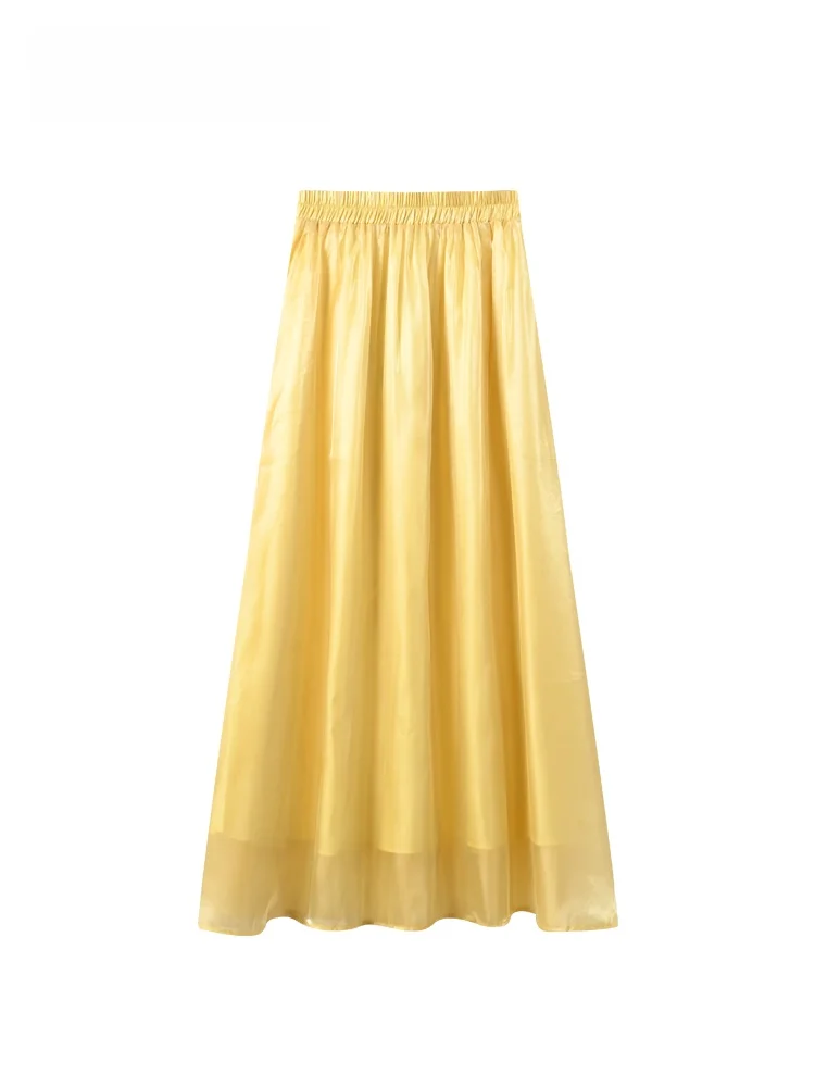 

High Waist plus Size Half Body Skirt for Women Pear Shape Body Versatile Summer New Style Age Reduction Skirt