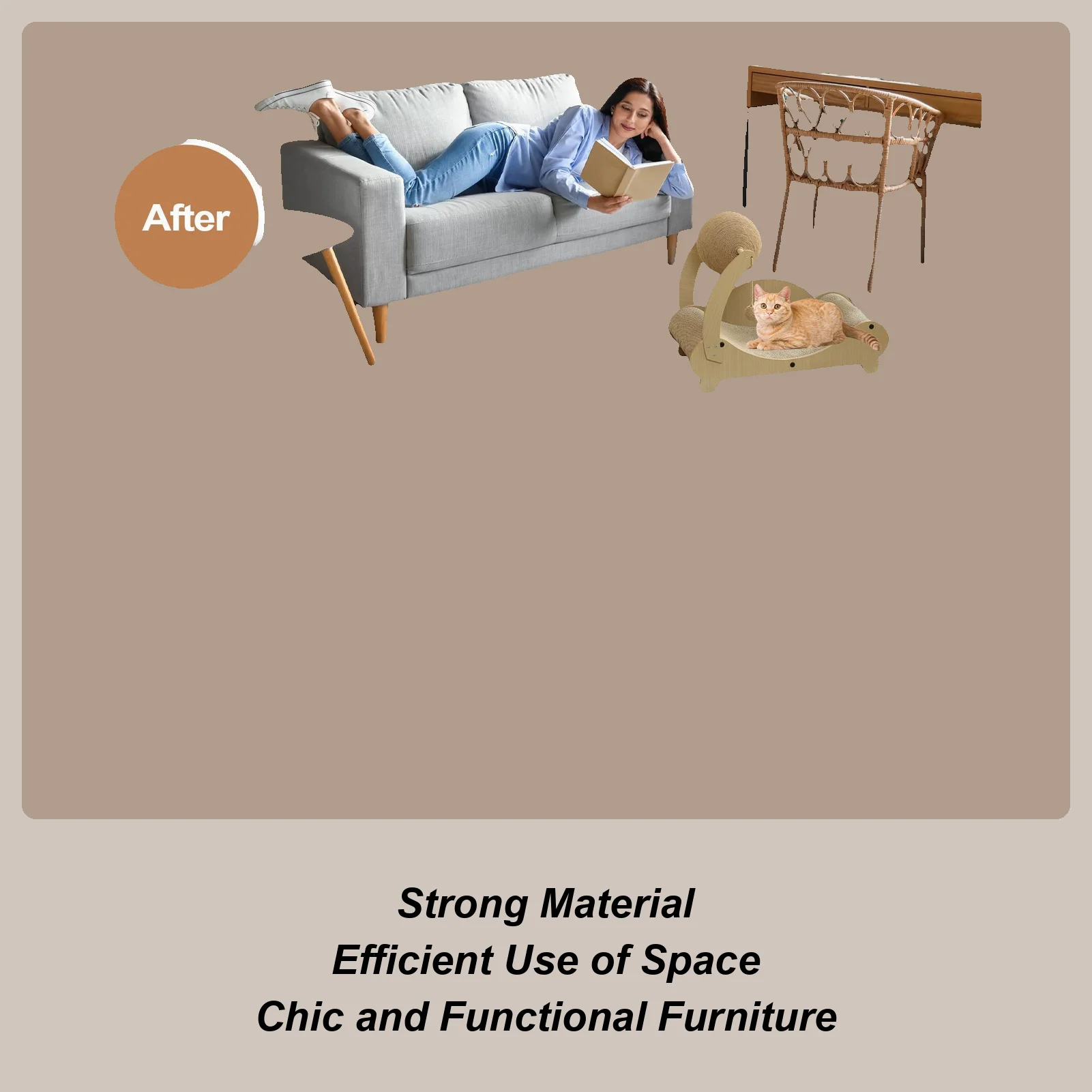 

Cat Scratcher Lounge Kitten Scratching Sofa Furniture Protector Scratcher Cozy Pet Exercise Bored With Ball For Cats Grinding