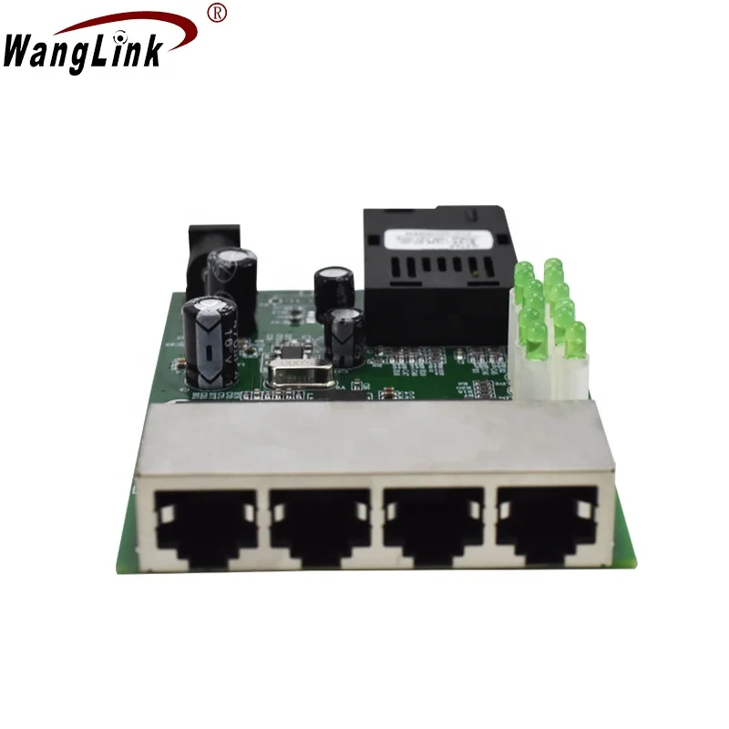 Wanglink 100M Fiber Optic Media Converter with Good Price PCBA