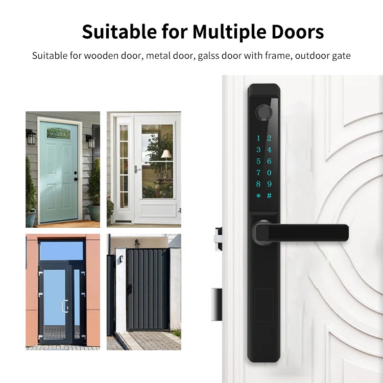 Smart Home TTlock Cerradura Inteligente Electric Finger Print Digital Fechadura Biometrica Passcode Door Lock Waterproof