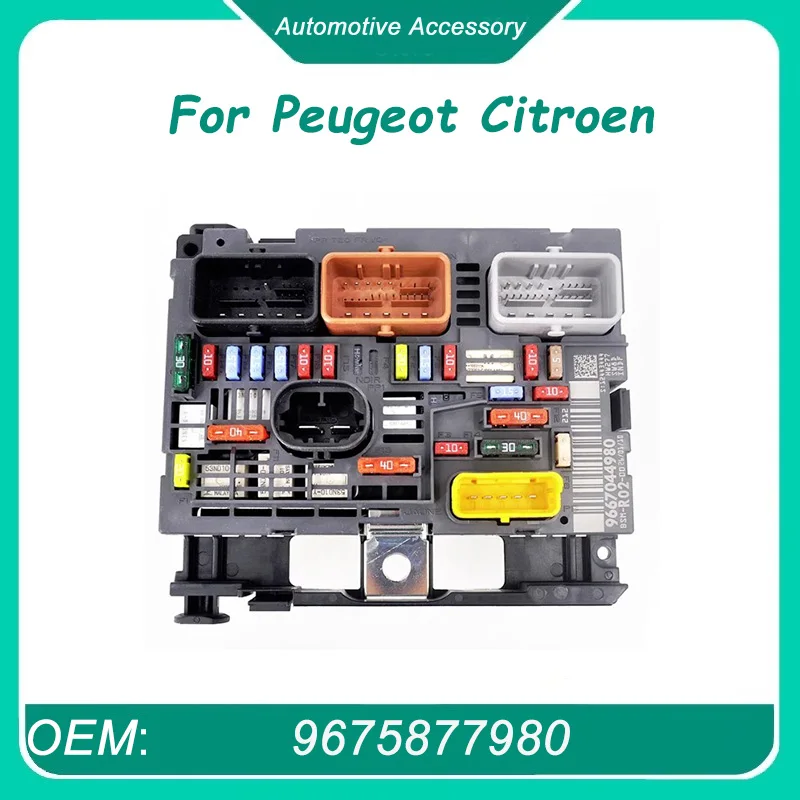 9675877980 motor Original debajo del capó caja de fusibles unidad BSM 9675879380 9809742680 R02 = R19 6500HK 6500HG para Peugeot Citroen