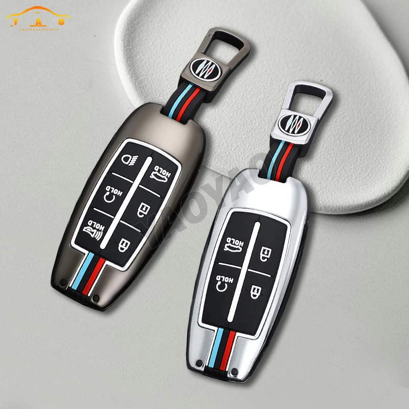 Dla Hyundai Genesis G70 G80 G90 GV70 GV80 EQ900 DH BH G60 2024 Nowa metalowa obudowa kluczyka samochodowego ze stopu cynku