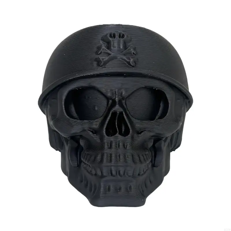 M76E Anhängerkupplungskugel-Abdeckung mit Totenkopf-Motiv für dekorative Heckgestaltung und leichte Abnutzung – Detail 5