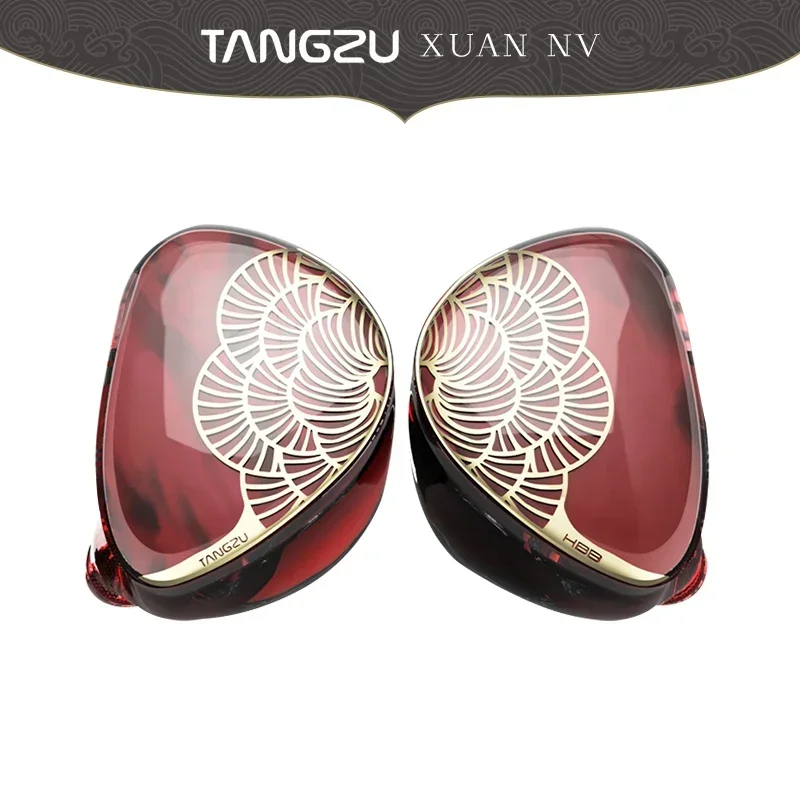 TANGZU & HBB XUANNV Dual Dynamic Driver Studio Monitor Audiophile Stereo Bass Earphone with 0.78mm Detachable Cable