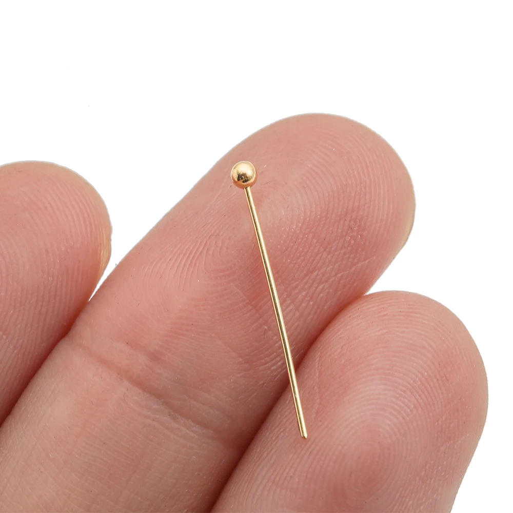 50-100pcs/lot Gold Plated Pins Ball Head Needle For DIY Jewelry Beaded Making Findings Handmade Crafts Supplies Accessories