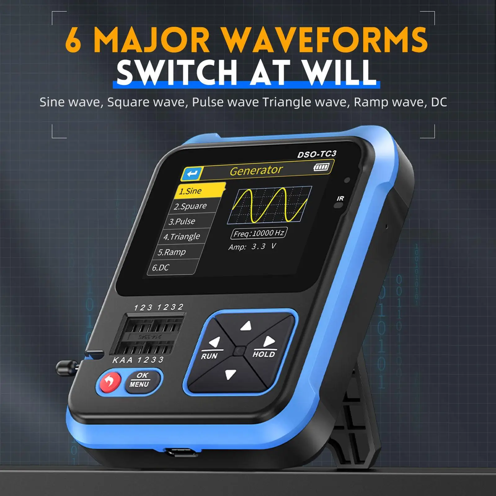 Digital Oscilloscope for on Site Debugging Electronic DIY Detection Teaching