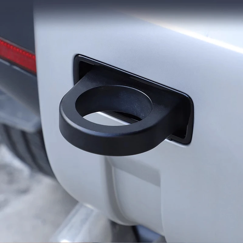 2PCS Car Trailer Tow Hook Hole Frame Decoration Sticker Cover Trim for Land Rover Defender 90 110 130 2020-2025 Accessories