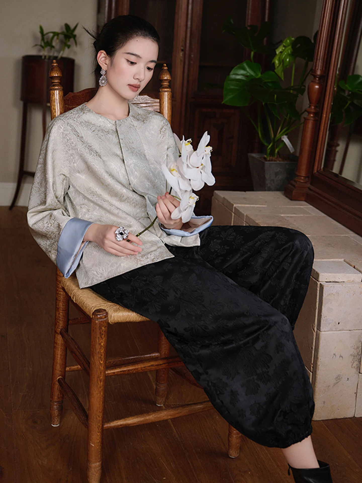 Design de outono com botão único longo Sve Jaet Color Blo Retro Faionable Versátil Top Roupas Femininas Commute Sle Solto...