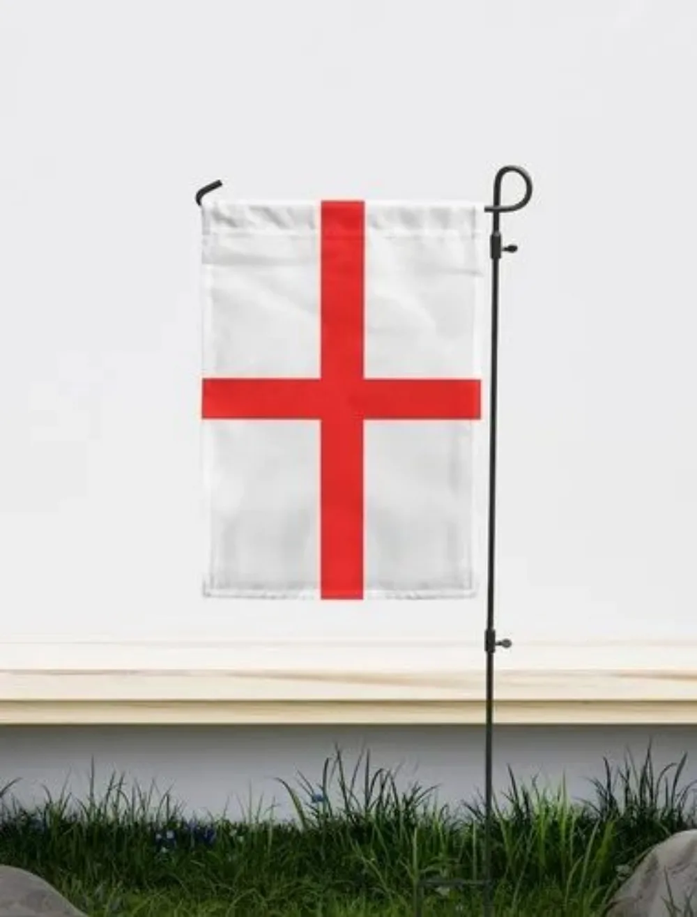 VIKAMA Saint George Cross Garden Flag 30*45cm Double Sided Waterproof Outdoor Patio Decoration