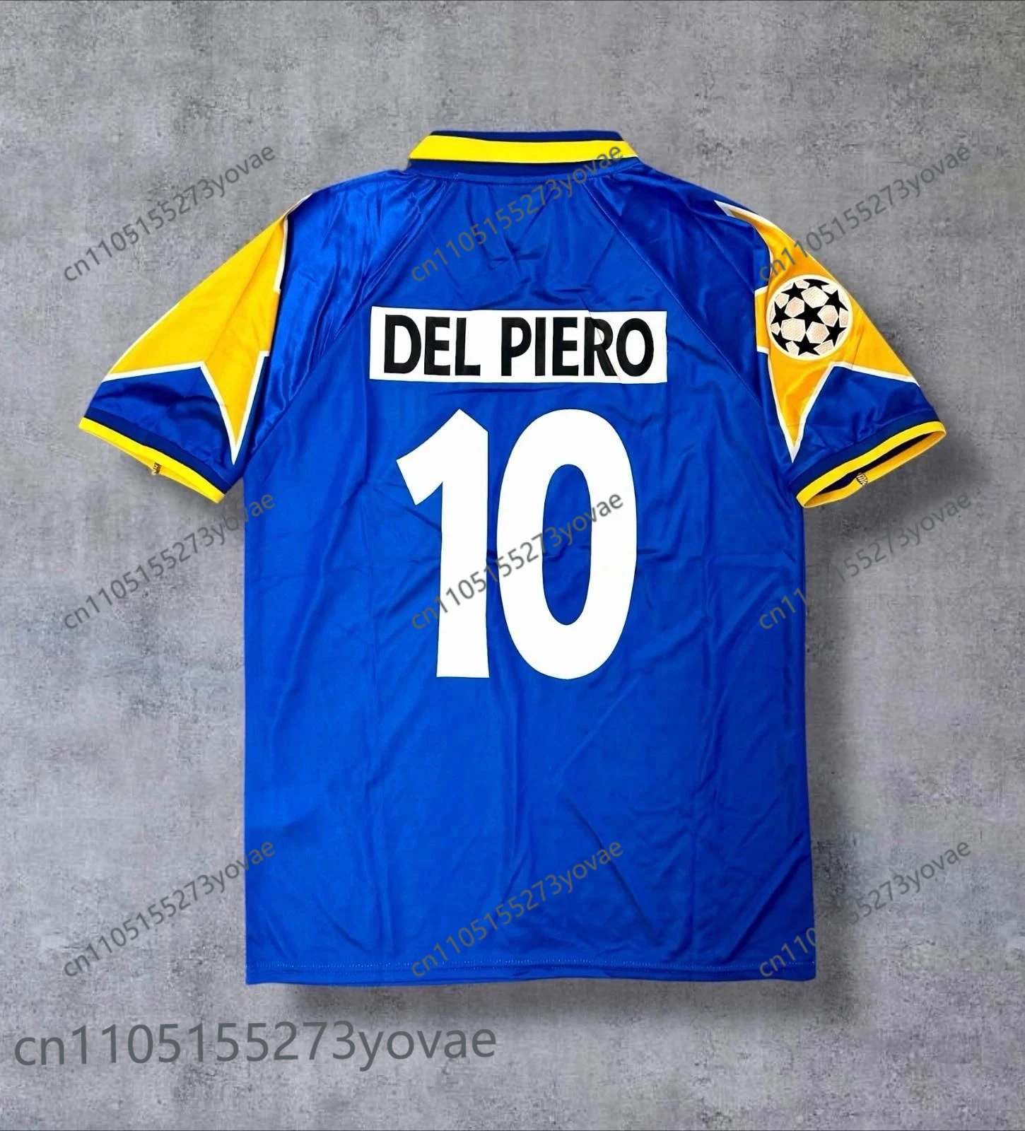 

3D-printed classic football jersey Piero 10 men's fan short-sleeved T-shirt quick-drying and breathable
