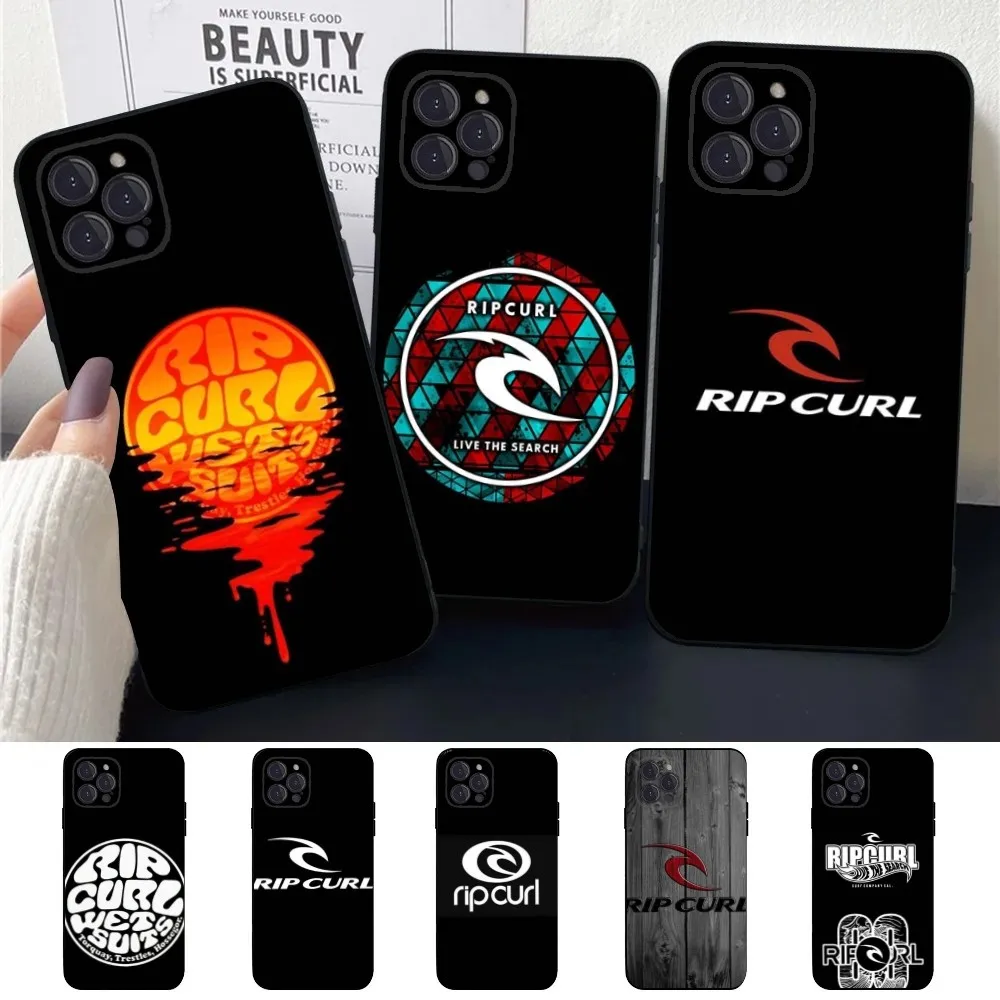 Luxury Beach R-Rips Curls  Phone Case For Apple iPhone 15,14,13,12,11,XS,XR,X,8,7,Pro,Max,Plus,mini Silicone Black Cover