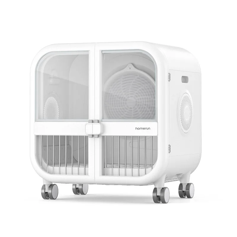 Fully Automatic Transparent Plastic Drying Box For Cats Dogs Modern Home Dryer With Noise Reduction Pulley For Pets