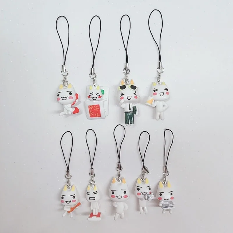 Ręcznie robiony wisiorek z koralikami Toro i Kuro Cat Matching Phone Charm Y2K