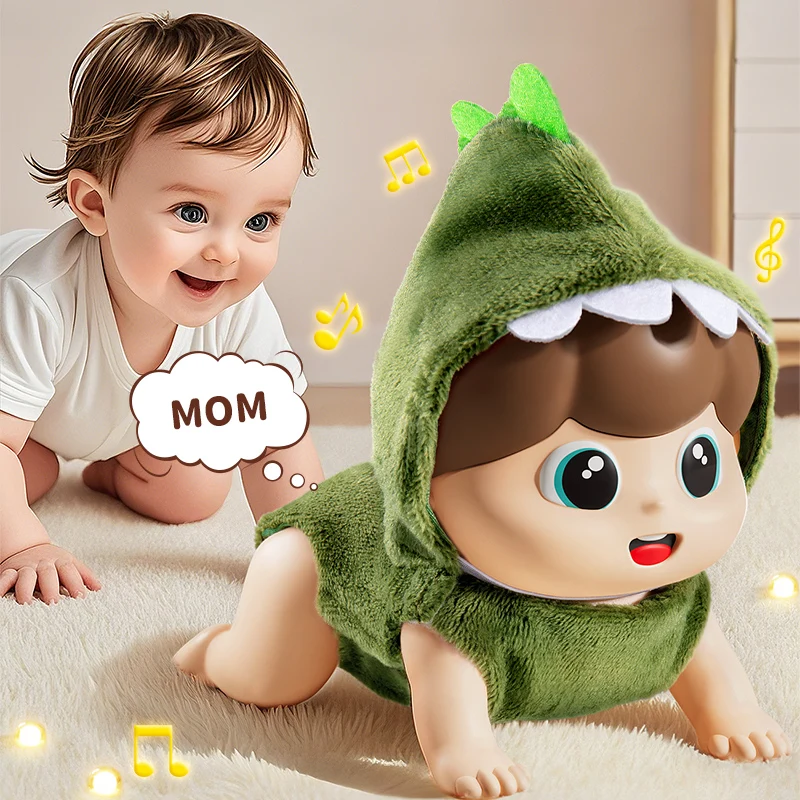Electric Crawling Toys For Children Early Education with Sound Fun  Guide Crawling Music Learning Speaking 6 Months Kids Gifts