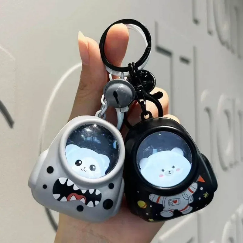 Cute Little Bear Pendant with Glowing Light Suitable for Keychain, Bag Pendant, Car Interior Decoration, Home Decoration Center