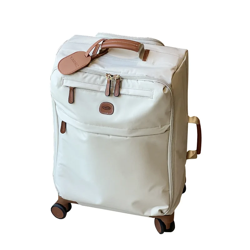 High-quality ultra-light waterproof trolley case with 360-degree swivel wheels, splash-proof fabric, and large capacity