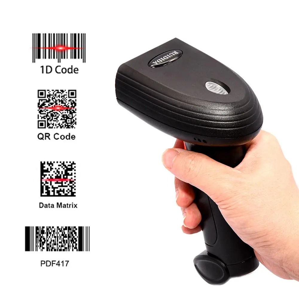 Handheld Barcode Scanner Wired or Wireless or Bluetooth Bar Reader 1D 2D Scanner Qr Code Datamatrix Code PDF417 Scanner