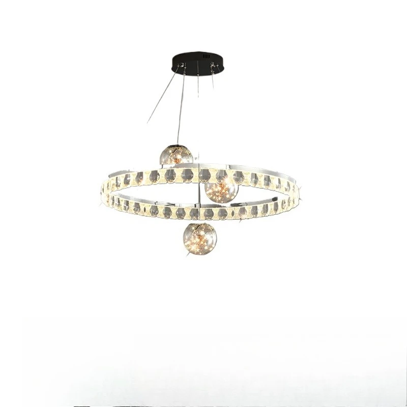 

Living room main lamp, crystal chandelier, light luxury French atmosphere, advanced sense, creative personality