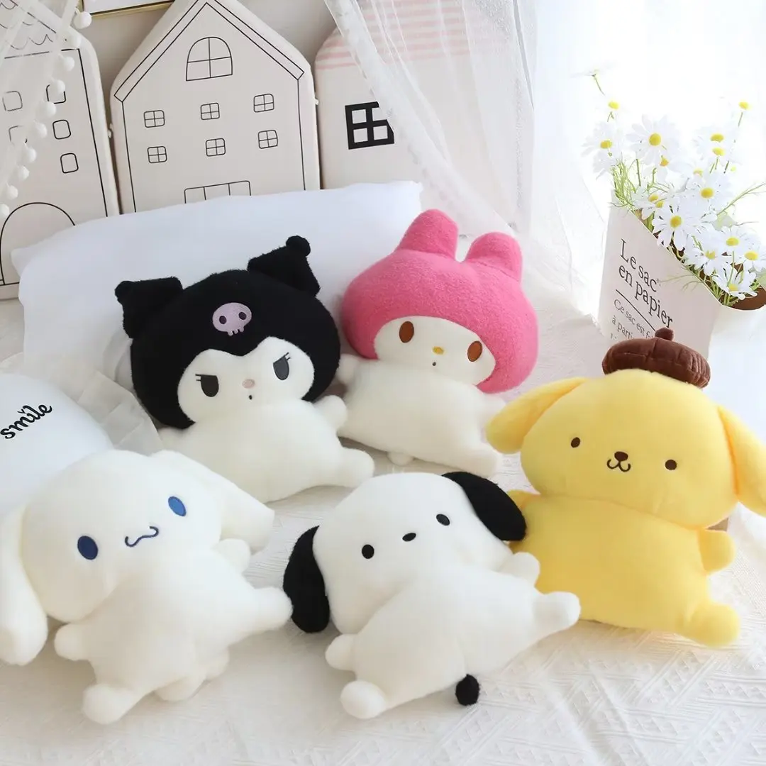 30/45cm Sanrio śliczne Kuromi moja melodia pluszowe zabawki miękkie przytulić pluszowe Pochacco Cinnamoroll lalki rzut poduszki urodziny prezenty dla dziewczyny