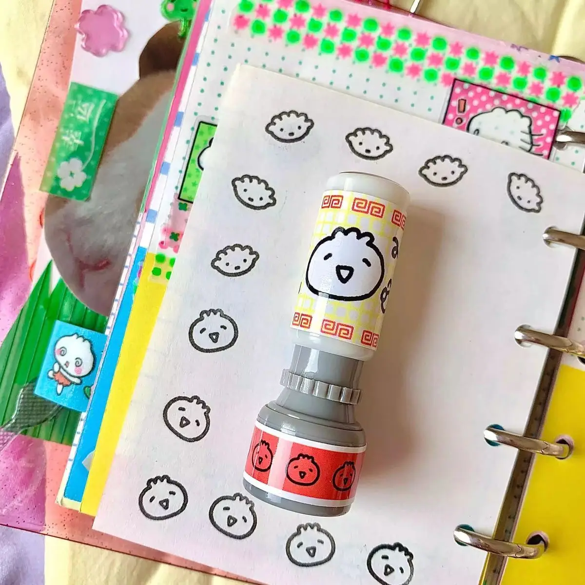 Kleines Tier-Lamm Mini Fotosensitives Siegel Kreative Niedliche Tägliche Stimmungsanzeige für Notizbuch DIY-Dekoration – Detail 15