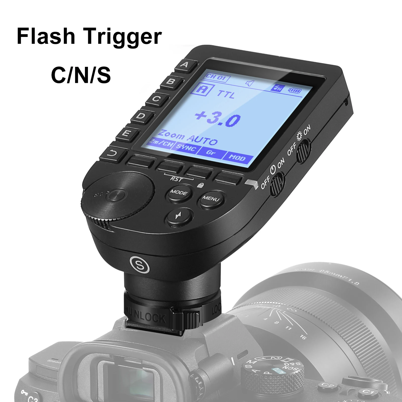 

NEEWER QPRO TTL HSS Wireless Flash Trigger and QR Receiver with LCD Screen for Canon Nikon Sony Camera