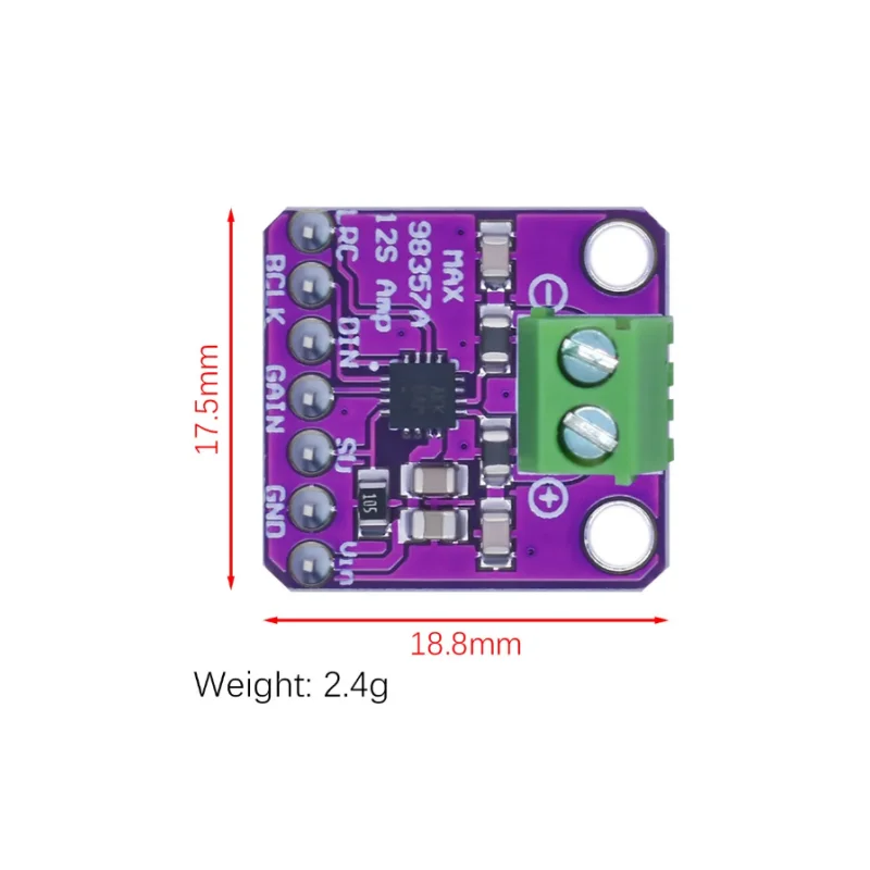 Interfaccia Breakout amplificatore di classe D, modulo Decoder Dac, scheda Audio filtri per Raspberry Pi Esp32, Max98357 I2S 3W
