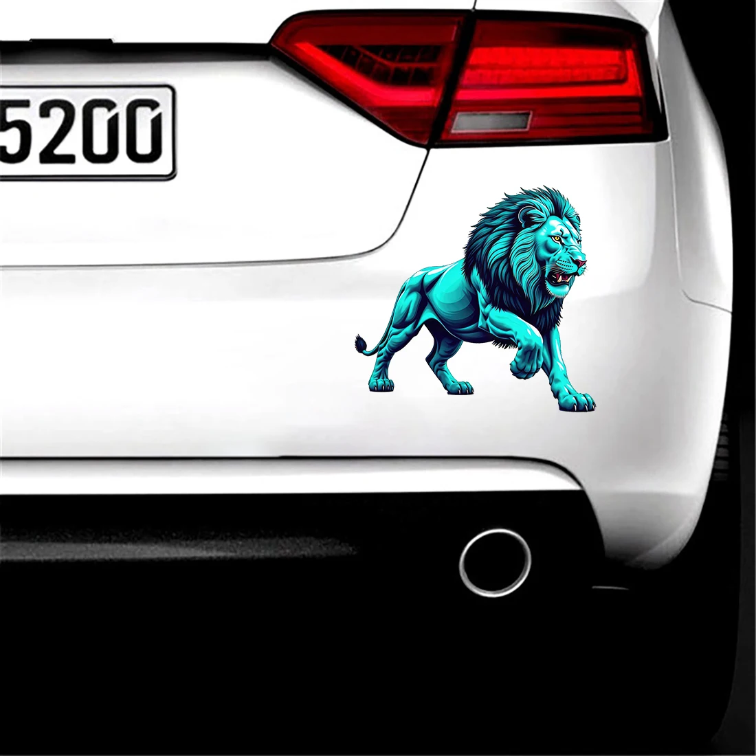 Three Ratels CD191 Fantasy Blue Lion Art Animal Wall Stickers for Home Decoration iPad decals Personalized Car Stickers