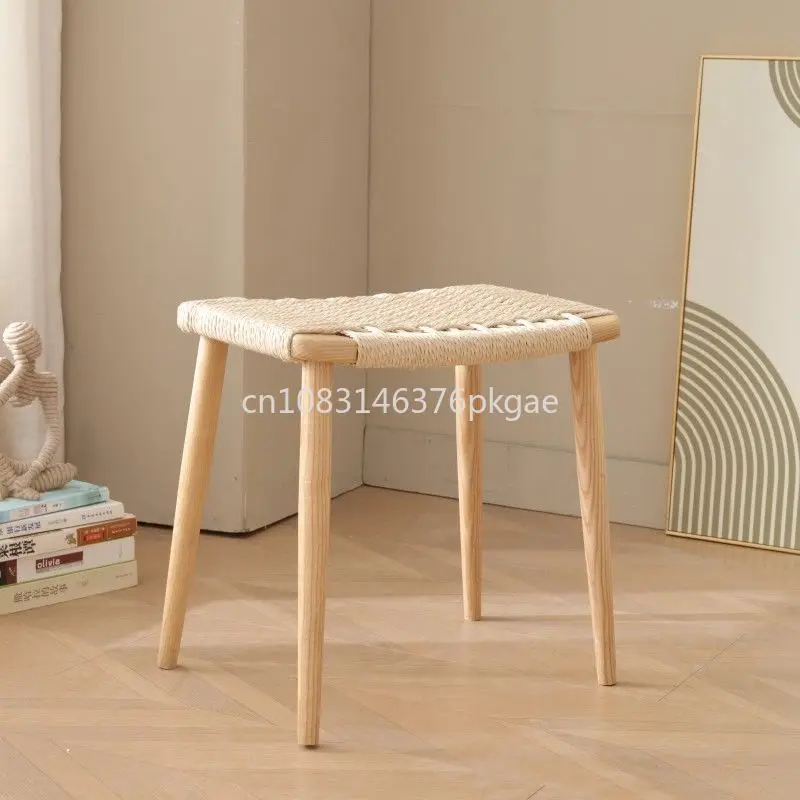 Nordic Living Room, High-looking Dressing Stool, Bedroom, Simple Makeup, Doorway, Shoe Changing, Wood Art Dining Table Furniture