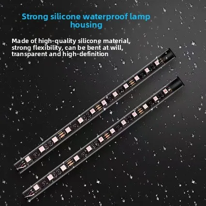 Car atmosphere light, car sole atmosphere light, car decoration, colorful voice-activated RGB music rhythm led light strip
