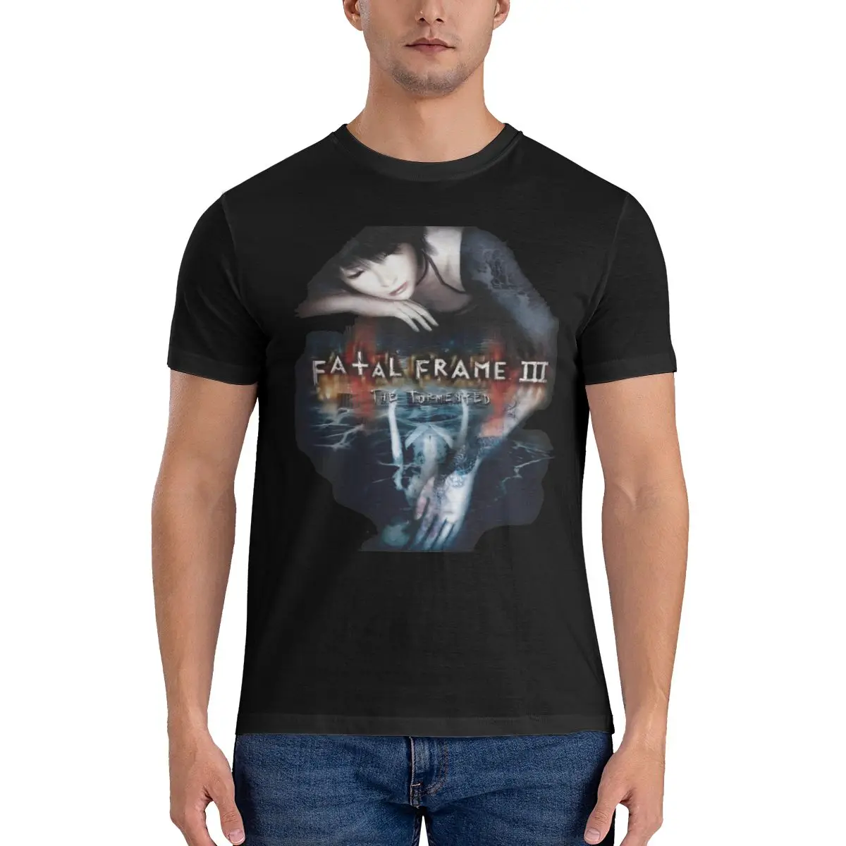 Men's The Tormented T Shirts Fatal Frame Game 100% Cotton Tops Humorous Short Sleeve Round Collar Tee Shirt Gift Idea T-Shirts