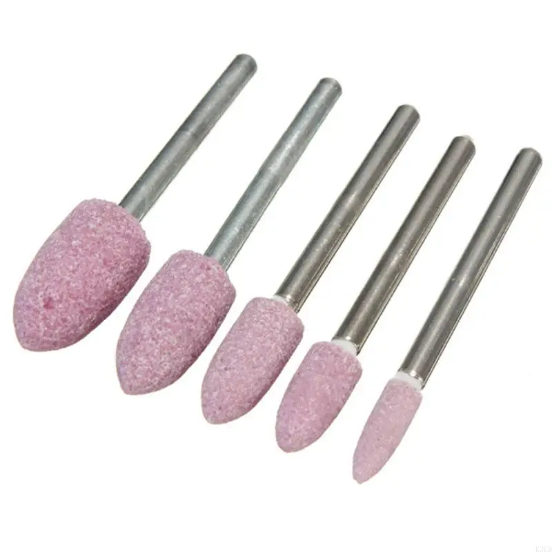 K3KD 10pcs 1/8 "Red mài mòn công cụ xoay đá được gắn bóng đá mới