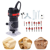 Router Tool with 800W Motor, 15 Collets, Adjustable Depth, for Grooving, Trimming, and Woodworking Projects