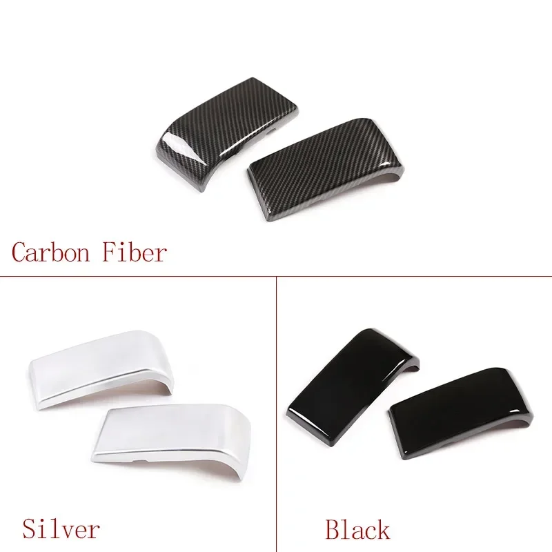 2 Pcs ABS Glossy Black Carbon Fiber Chrome For Mercedes Benz G Class W463 2019-2020 Car Front Bumper Trim Cover Car Accessories