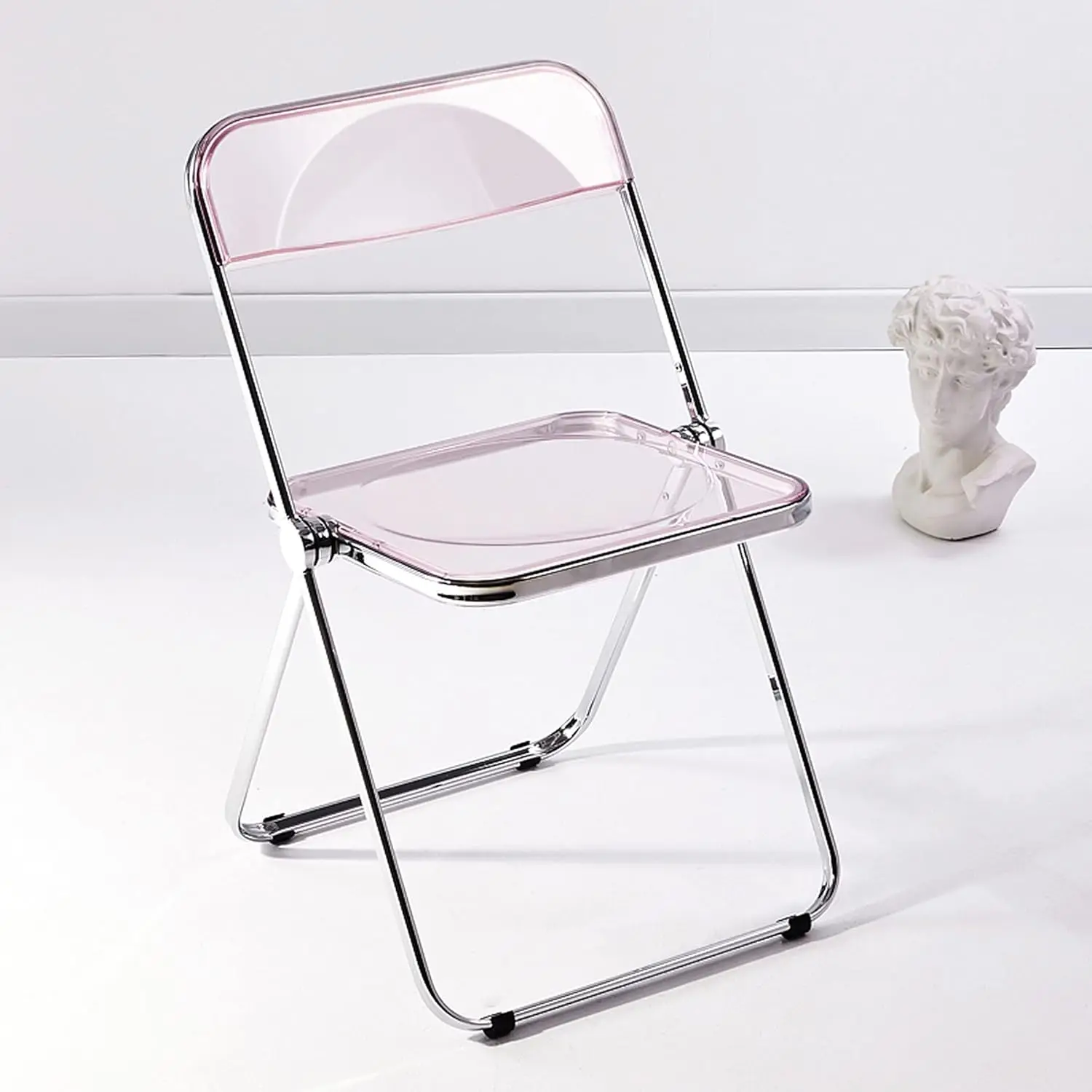 

Luxury Modern Transparent Folding Chair Acrylic Folding Chairs-Acrylic Ghost Stackable Crystal Seat-PC Plastic Living Room Seat