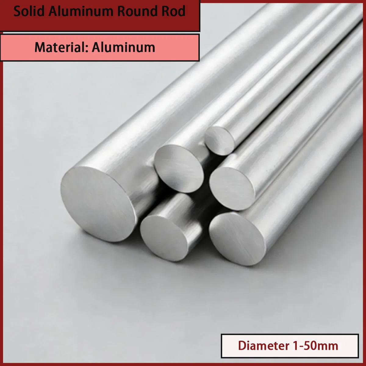 A Solid Aluminum Round Rod with a Diameter of 1-50mm Is Used in Aerospace, Automotive Manufacturing, Hardware Processing, Etc