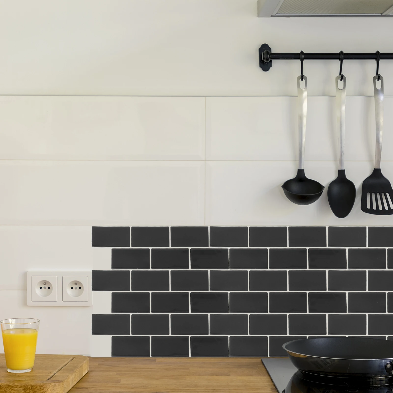 

10 Sheets Three Dimensional Drip Gel Wallpaper Self Adhesive Tiles Waterproof Oilproof Kitchen Bathroom Decor Peel Stick Easy