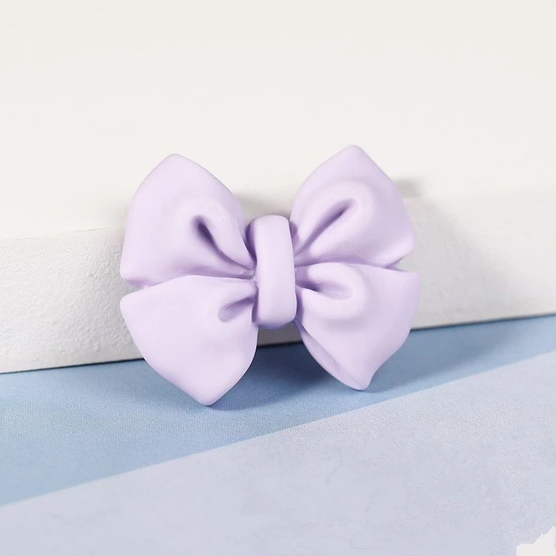 1pcs Pastel Bow Shoe Charms for Clogs – Cute Resin Shoes Decoration, DIY Accessory for Women & Girls