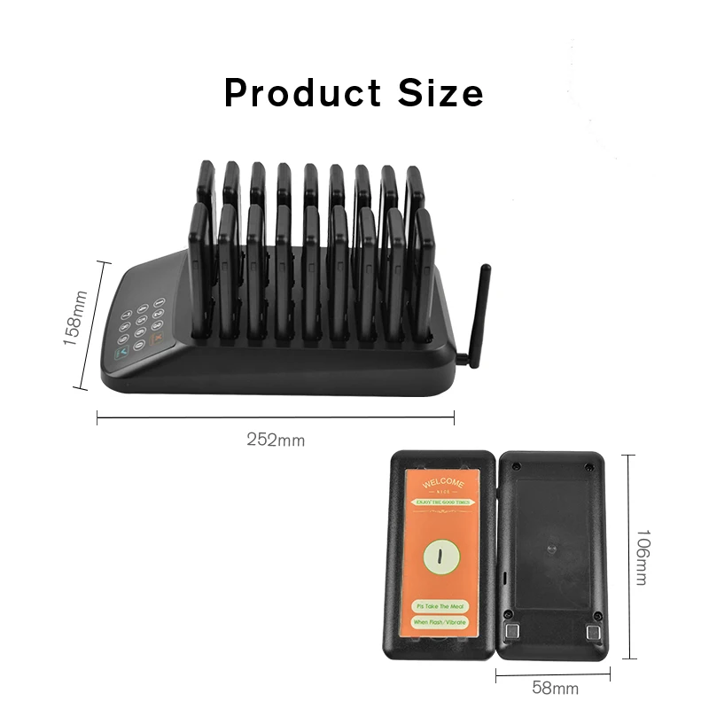 Restaurant Pager System Buzzer System Buzzer Wireless Rechargeable Call System For Restaurant Coffee Shop Clinic