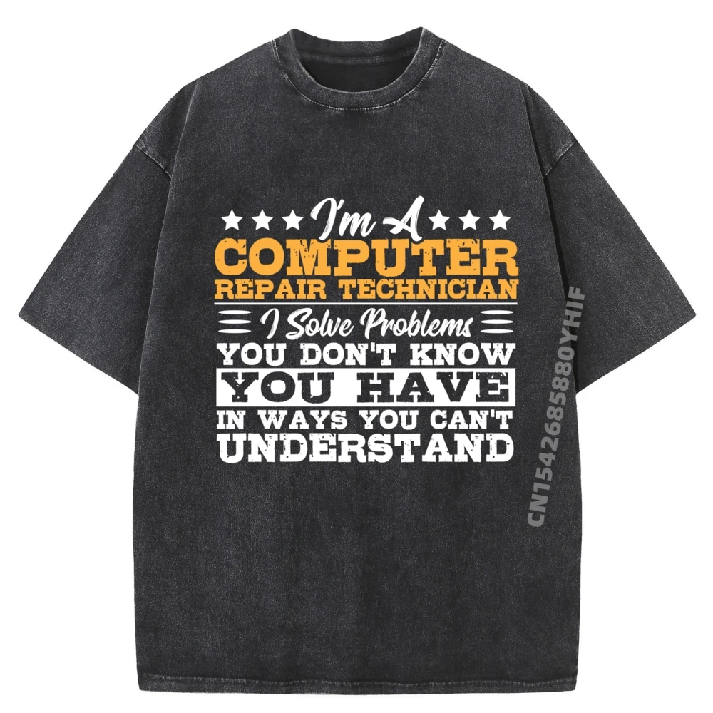 

Computer Repair Technician Pc Specialist Computer Repair Camisetas Female Graphic T Shirts Print Washed Vintage Shirt