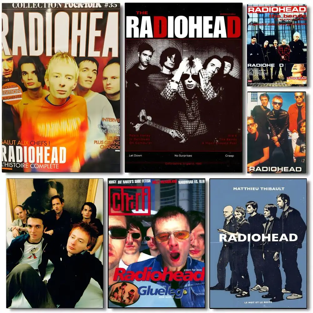 Vintage Rock Band Characters R-Radiohead Poster Painting Prints Wall Art Picture Film Room Home Bar Cafe Decor Home Mural