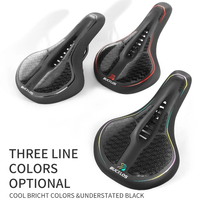 BUCKLOS MTB Shock-Absorption Saddle Soft Ergonomic Bicycle Saddle Waterproof Comfortable Mountain Bike Saddle Bicycle Parts