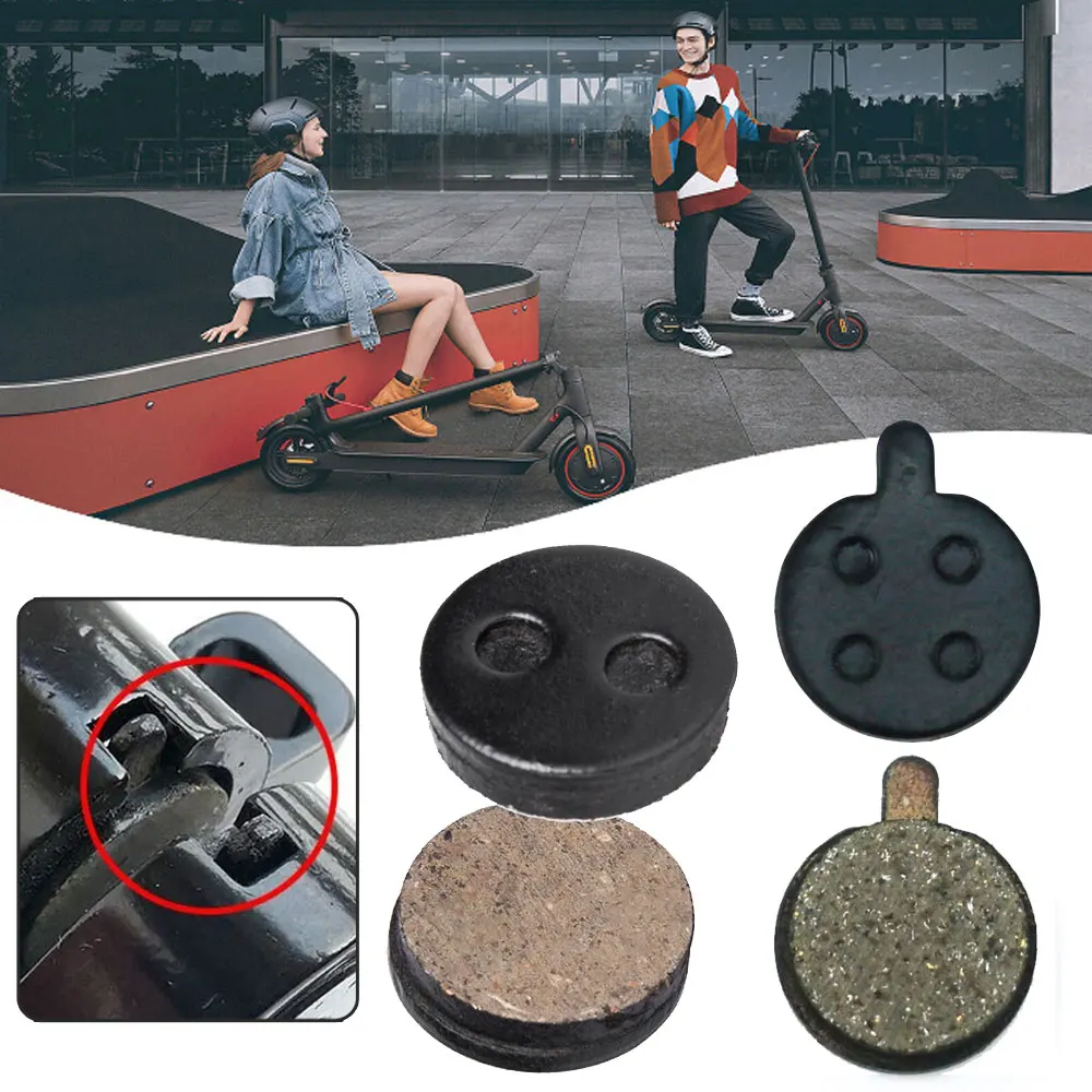 2pcs Portable Electric Scooter Disc Brake Pads Kick Scooter Replacement Parts Friction Plates Wear-resistant for Xiaomi M365 Pro