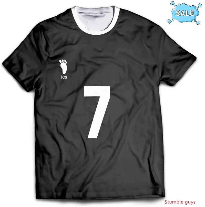 

Kuroo Tetsurou Fan Haikyuu Nekoma T-shirt Anime Volleyball Club Uniform Cosplay Men Sport Tee Kids Boys Clothes