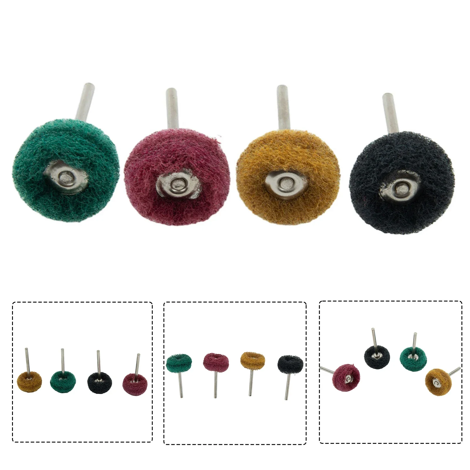 Polishing Wheels Abrasive Wheel Nylon Brush Practical 3mm Shank For Metal Polishing For Rotary Tool Buffing Wheels
