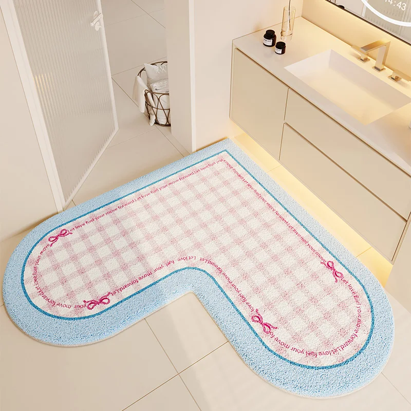 Irregular Shape Living Room Decoration Carpet Thick Plush Rugs for Bedroom Fluffy Soft Bedside Floor Mat Washable Bathroom Rug
