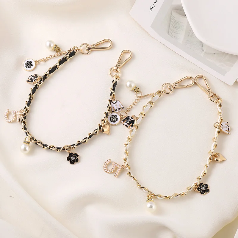 String skin pearl bracelet mobile phone chain