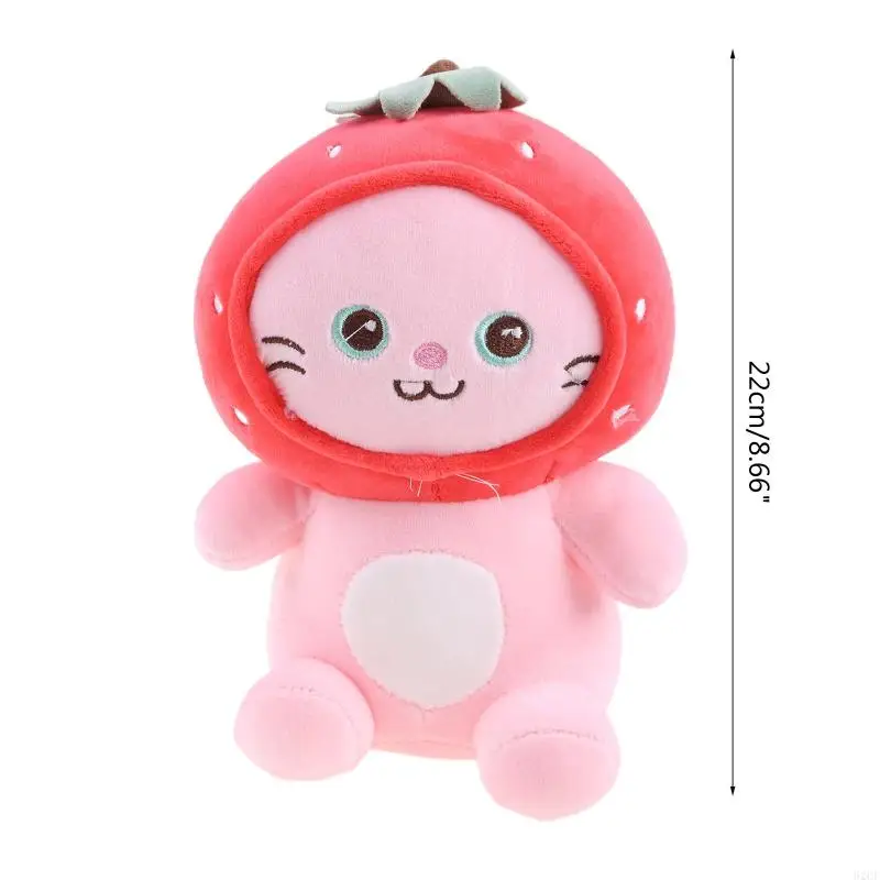 Gatito peluche 25cm 62CF con postura sentada, suministro para habitación guardería con cara 3D