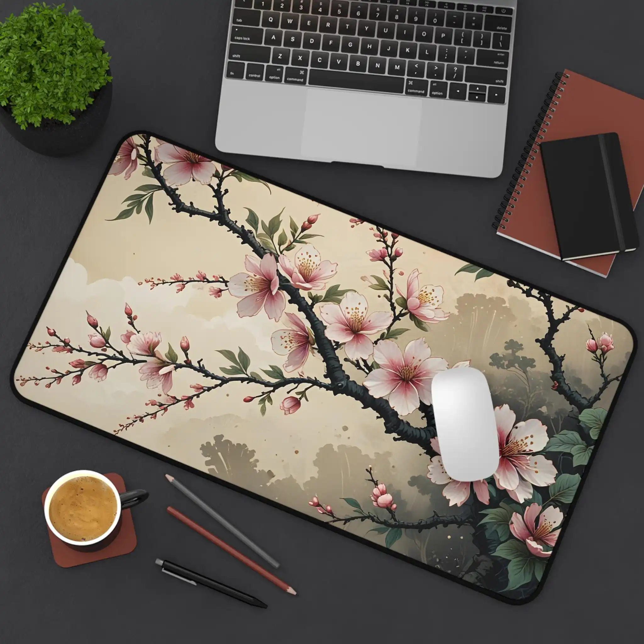 Sakura Flower Mouse Pad,non-slip and Waterproof Gaming Mouse Pad,office Gaming Desk Decoration Mat,the Perfect Gift for Friends.