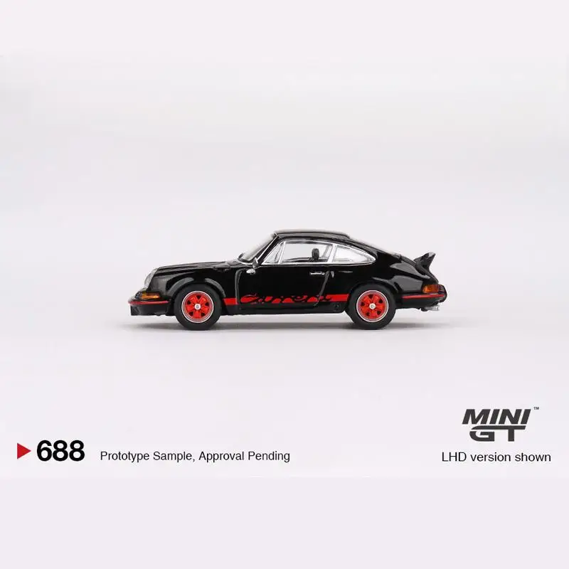 

TSM Mini Gt 1/64 Minigt 688 911 Carrera RS 2.7 Black with Red Livery Die-cast alloy car model collection