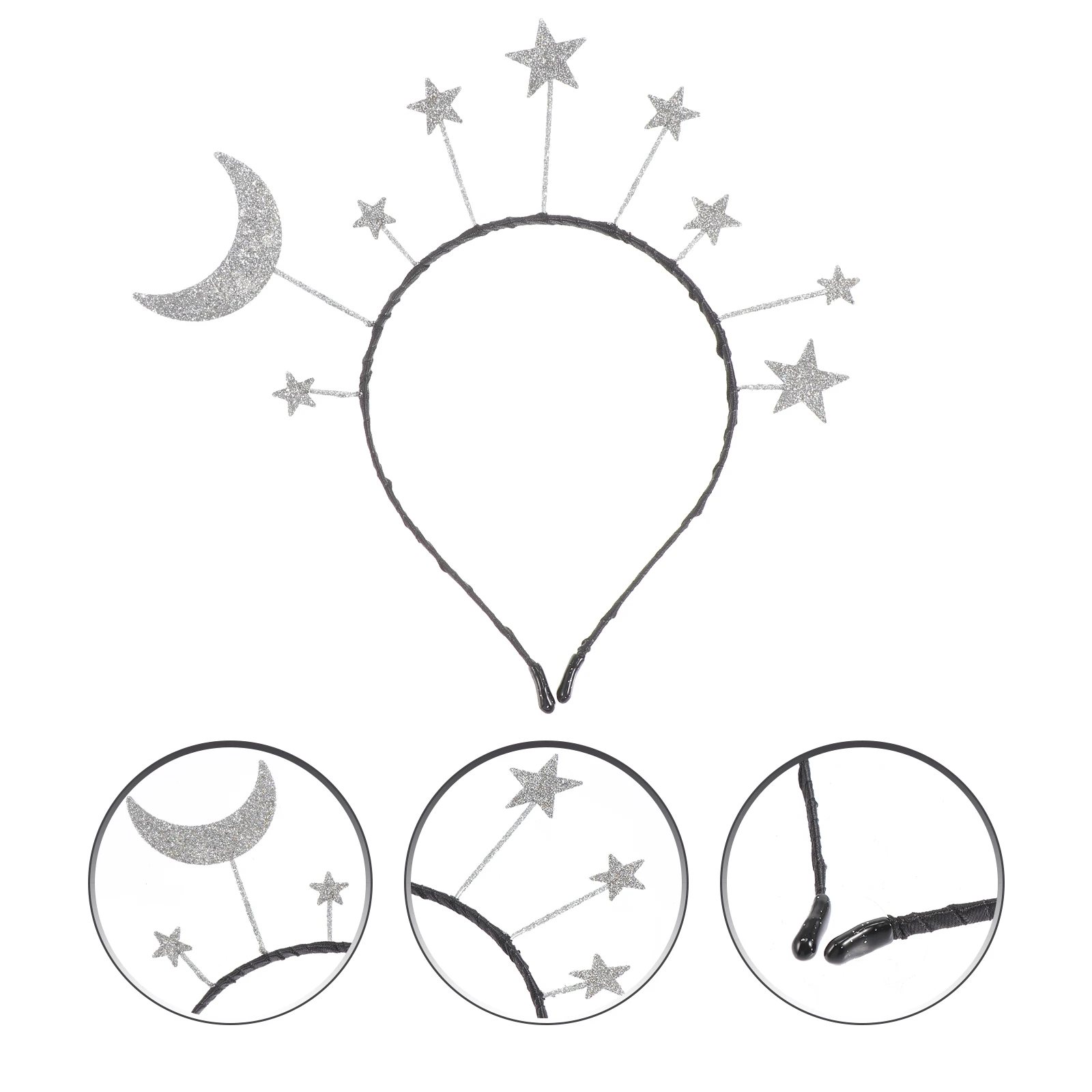 

1Pcs Star Moon Hairband Adorable Decorative Headband for Birthday Party Carnival Cosplay and Performance Hair Accessory